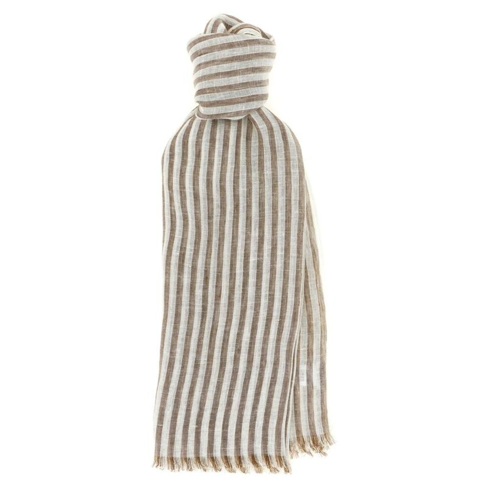 Brunello Cucinelli Brown Linen Women's Scarf